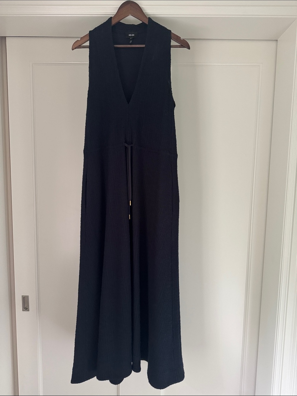 ME+EM Navy Sleeveless Maxi Dress